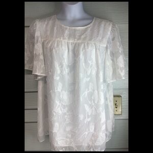 YOINS White Floral Blouse.26